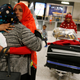 Najmia Abdishakur (2nd L), a Somali national who was delayed entry to the U.S. because of the recent travel ban, is greeted by her mother Zahra Warsma (L) at Washington Dulles International Airport in Chantilly, Virginia, U.S. February 6, 2017.